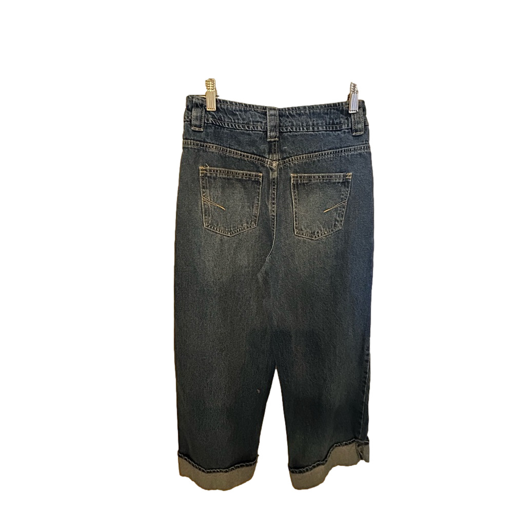 🪗Habitual girl wide leg cuffed Dark Blue Flare Jeans size 16 GUC - Picture 5 of 11